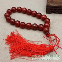 Natural crystal ruby red agate round beads 20MM18 portable beads rosary beads Buddha head men and women