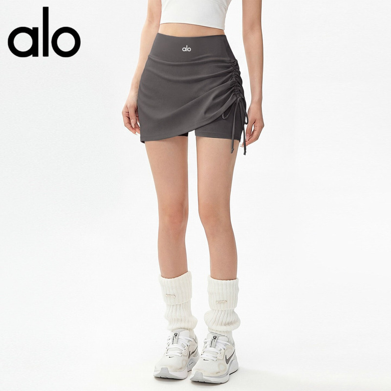 Aio Fake Two-Piece Sports Shorts for Women, High-Waisted, Tummy Control, Butt-Lifting Yoga Pants, Running Training Three-Quarter Fitness Pants