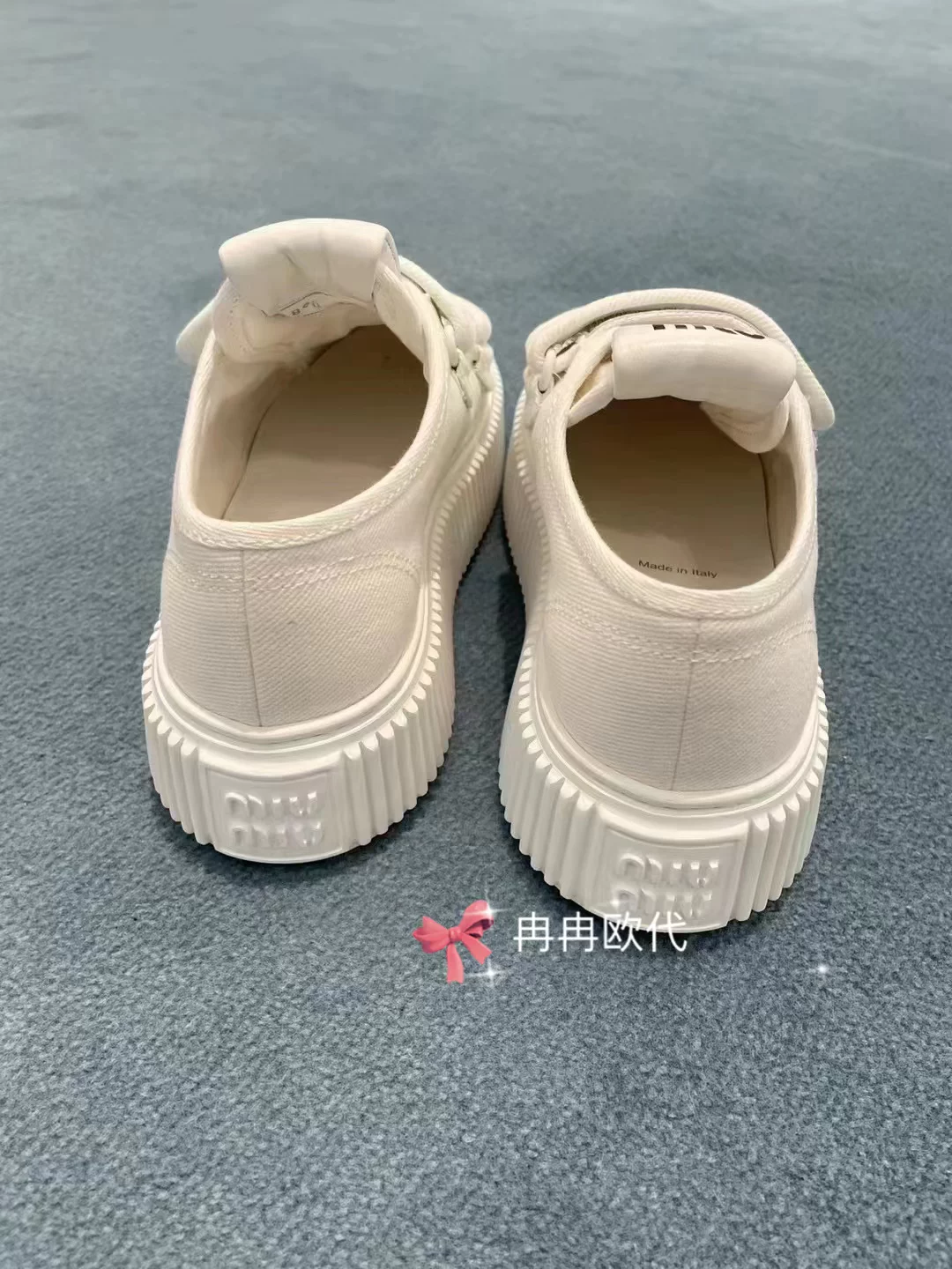 Miumiu, кроссовки спортивные на липучке, белые