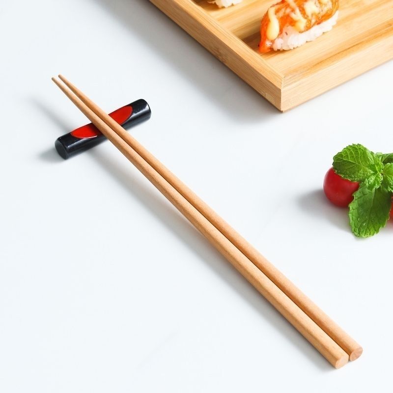 Real Fine-Tipped Unpainted and Unwaxed Bamboo Chopsticks for Home and Commercial Use, Japanese Style, Sushi, Natural Non-Slip