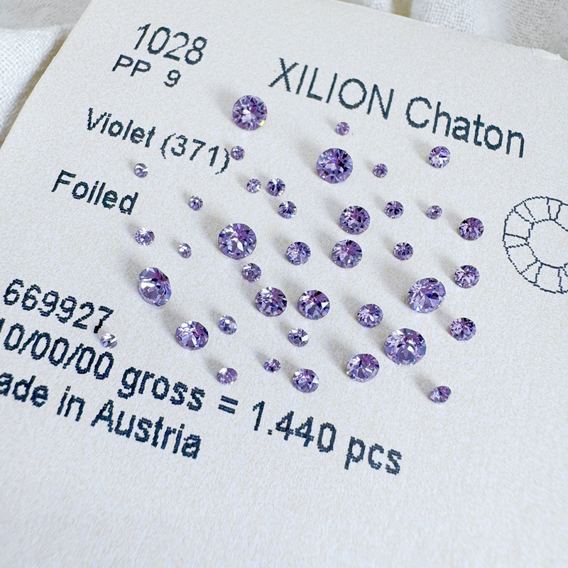 Authentic Austrian Swarovski 371 Violet Pointed Bottom 1088 Round Nail Decoration Rhinestone Nail Art Rhinestone Ball