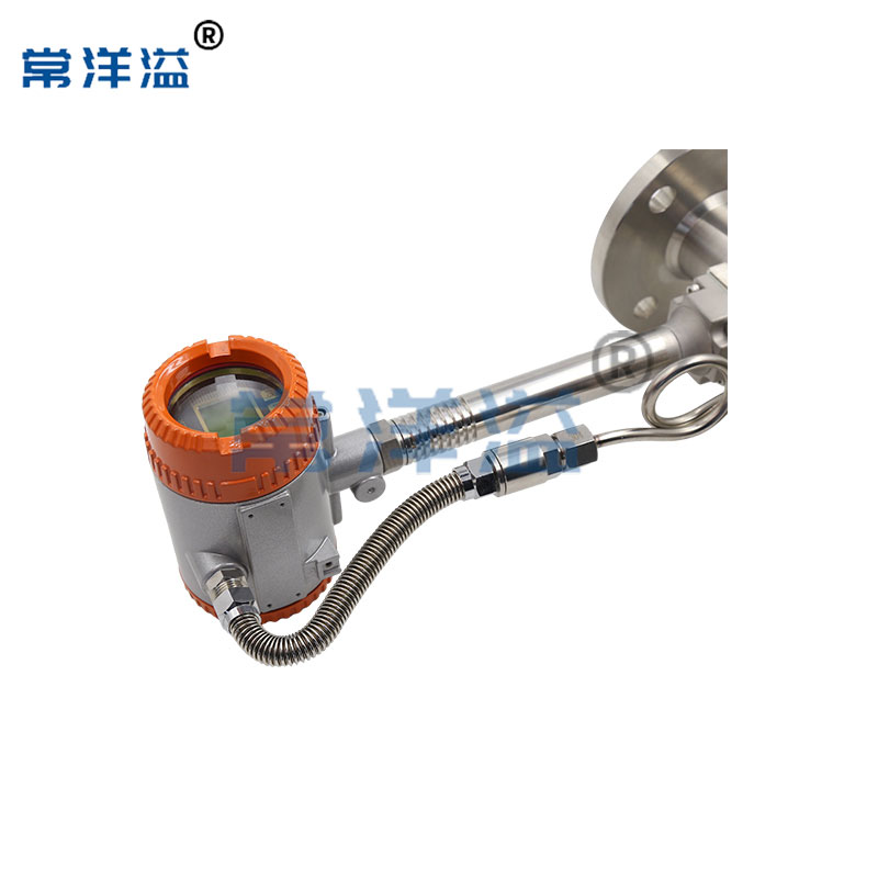 分体式高温气体法兰一体温压补偿涡街流量计防爆型智能涡街流量计
