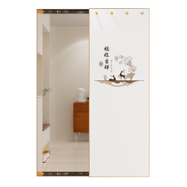 Concealed push-pull dressing mirror wall-mounted household full body mirror solid wood can close the hanger integrated fitting mirror