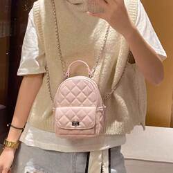 High-End Niche Quilted Soft Leather Backpack for Women 2025 New Fashion Versatile Small Backpack Single Shoulder Travel Bag