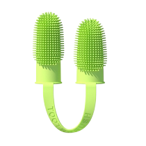 Pet two-finger toothbrush finger cots for cats and dogs brushing and cleaning teeth finger cots finger toothbrush oral cleaning toothbrush