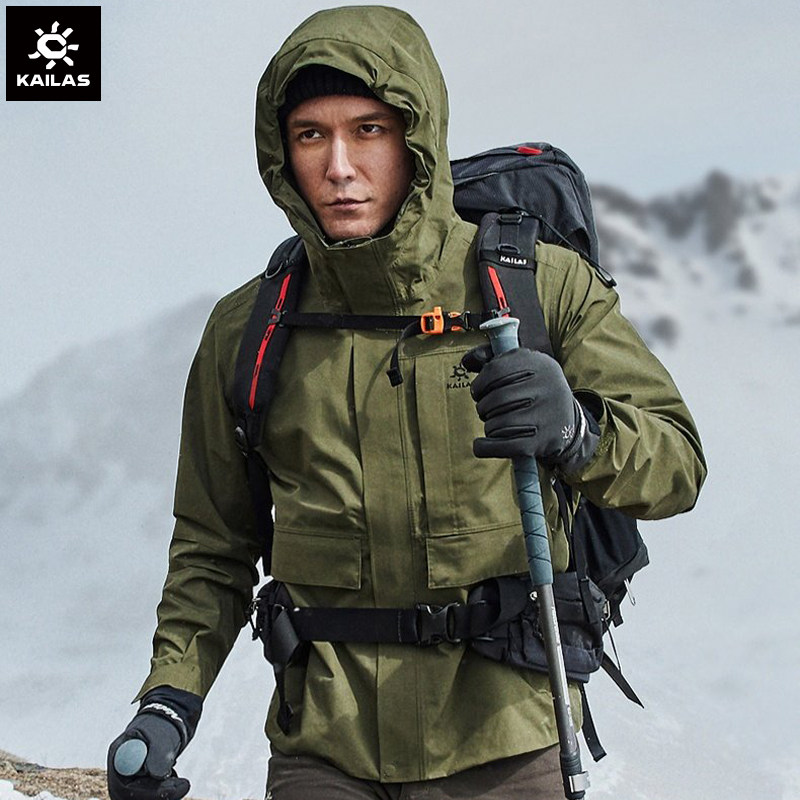 Kellestone Rainstorm Submachine Clothing Autumn Winter Men And Women Outdoor Windproof Waterproof Mountaineering Tourist Couple Coats Pay Tribute to Everest-Taobao