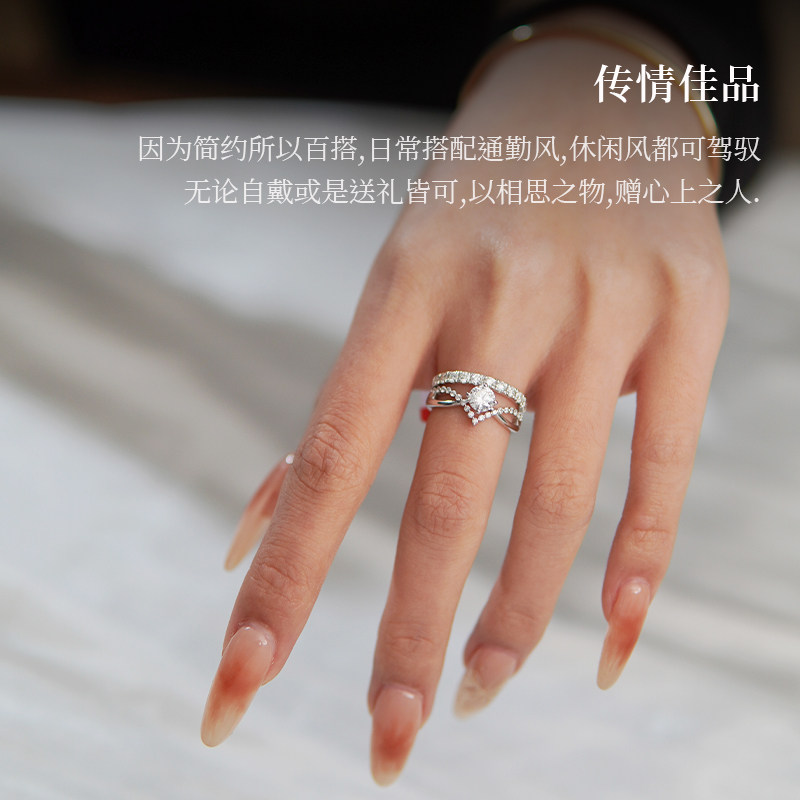 Кольцо Qi Jing розовое золото, 15 каратов, размер 8