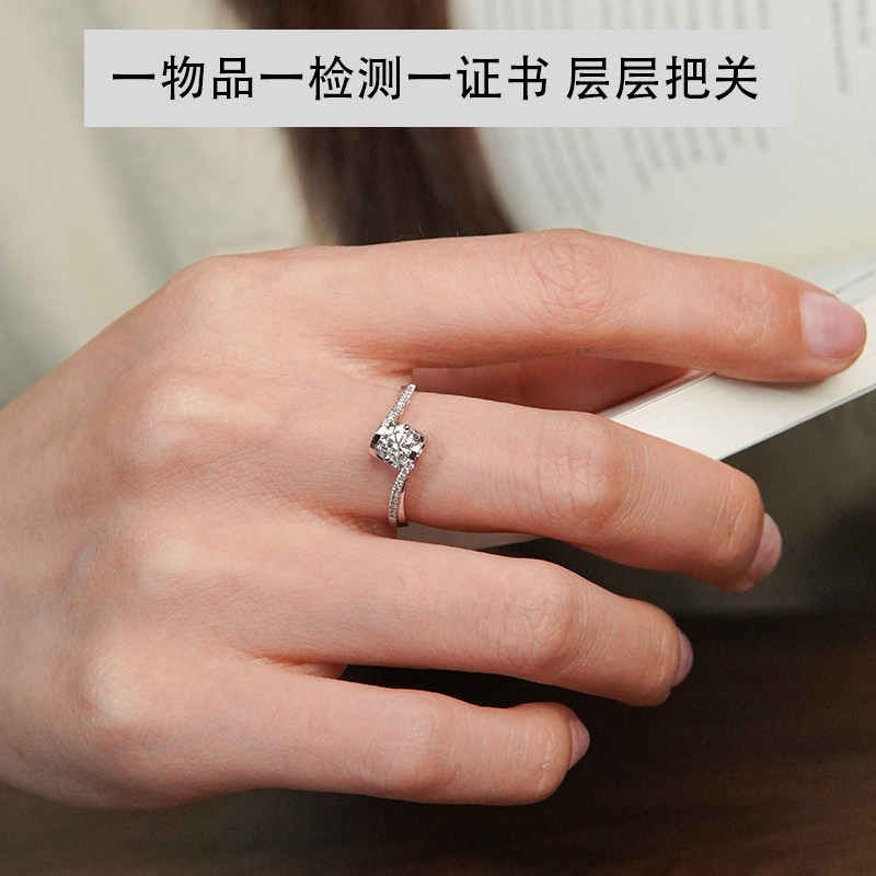 Кольцо с бриллиантом Angel Kiss из белого золота 18K