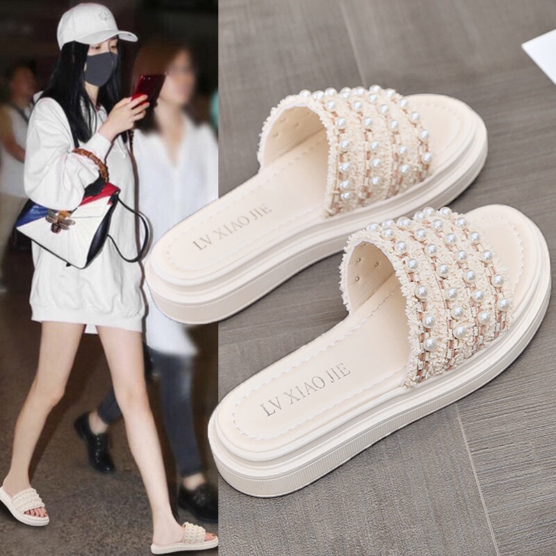Special Offer Brand Shoes Thick-Soled Slip-On Soft-Soled 2026 New Fairy-Style Chanel-Inspired Slippers ins Trendy Outdoor Sandals Special Offer Brand Shoes Thick-Soled Slip-On Soft-Soled 2026 New Fairy-Style Chanel-Inspired Slippers ins Trendy Outdoor Sandals
