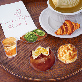 Bread Refrigerator Magnet Acrylic Alkaline Water Bread Dessert Magnet Magnetic Personalized Creative Refrigerator Magnet Refrigerator Decoration