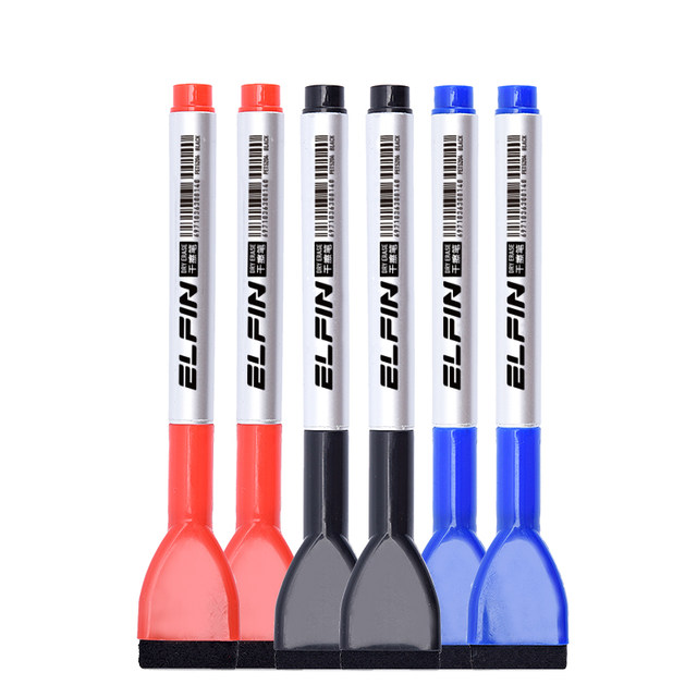 Yi Fei Elfinbook dry erase note matching dry erase pen 3 colors with brush head 6 pieces painting easy to erase