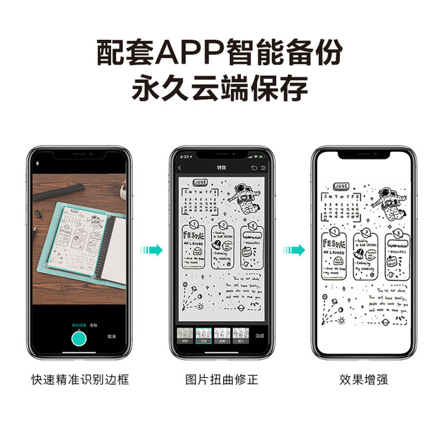 Yifei Elfinbook mini re-writeable pocket notebook rewritable mini portable smart office record book leather cover memo book smart creative business notepad