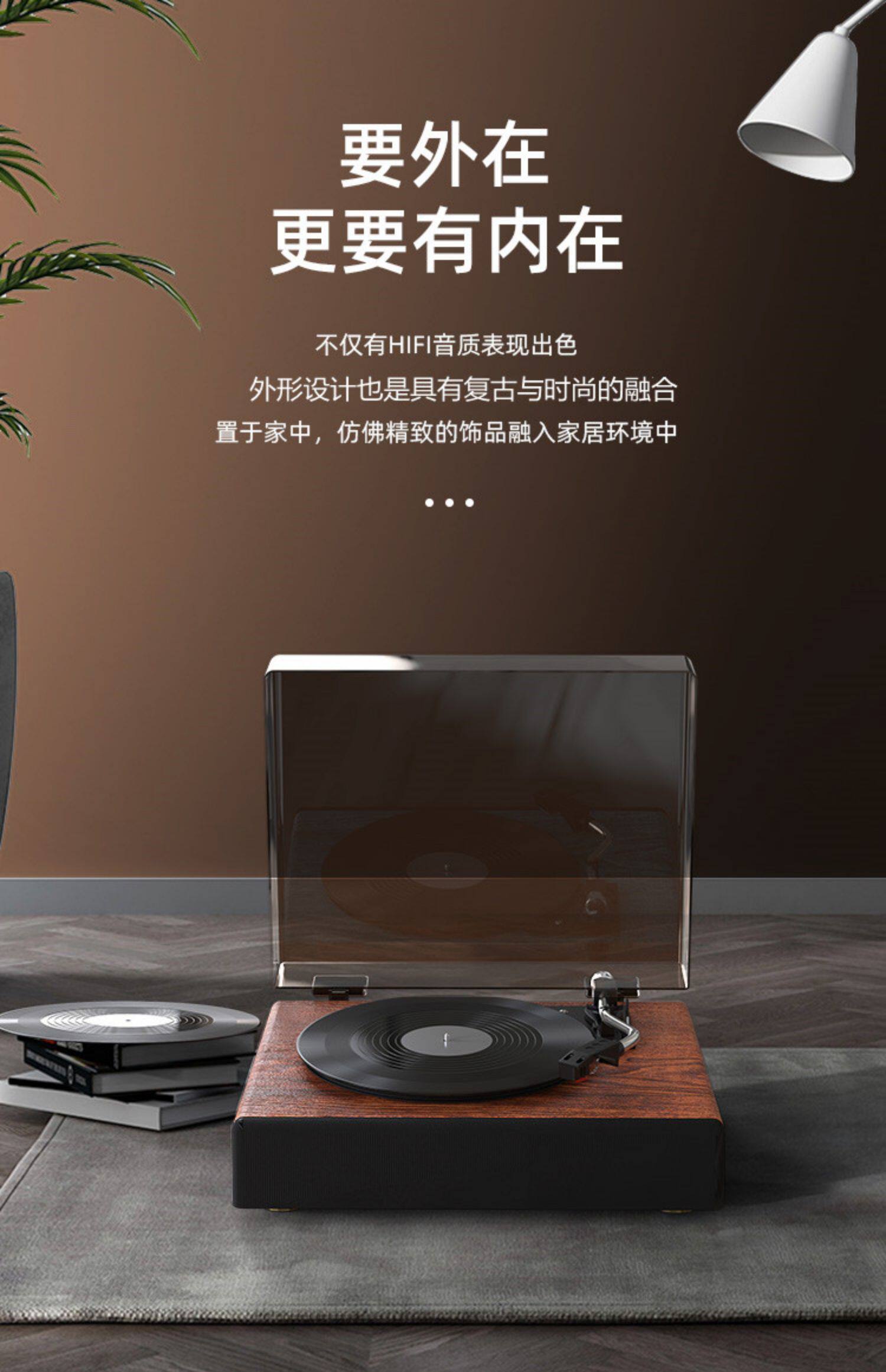 Виниловый проигрыватель orangedi橙迪黑胶唱片机复古留声机音响蓝牙音箱欧式情人节礼物lp