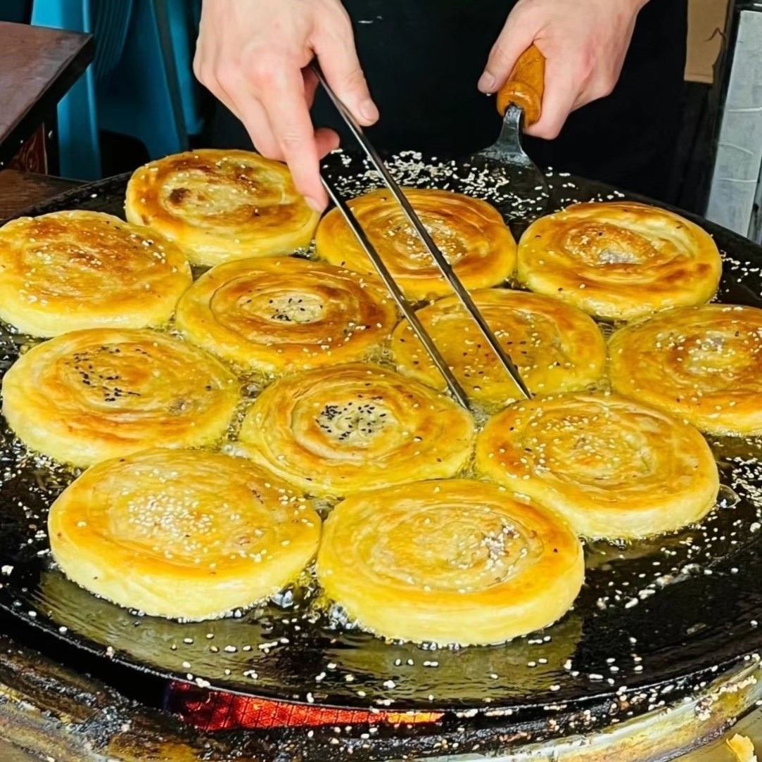 葱油饼锅铸铁锅葱肉包邮李妹妹葱油饼平锅锅盔炉灶工具葱肉饼评价- 淘宝网, image size:1083x1083