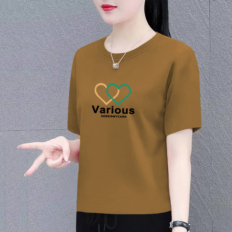 纯棉短袖t恤女夏季新款时尚百搭宽松显瘦大码女装遮肚上衣体恤衫