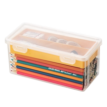 Transparent pencil case large capacity pencil case multifunctional simple Japanese storage box advanced stationery box plastic box