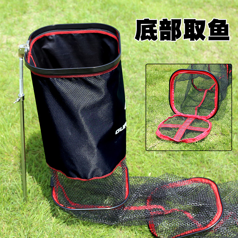 New Model of Mini Fishing Net for Wild Fishing, Stream Fishing, with Zipper, Rubberized, Square-Shaped, Quick-Drying, Small Fish Protection Net