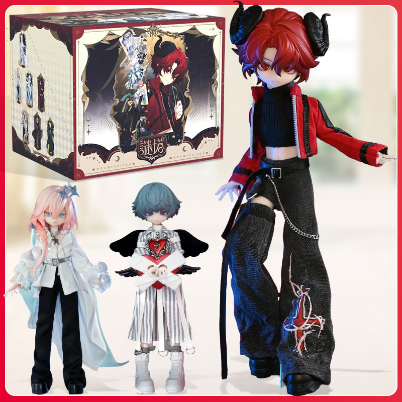 In-Stock Mystery Tower Cat Box 8-Inch Bjd Blind Box Articulated Moveable Dress-Up Doll Figurine Trendy Toy Desktop Ornament Gift