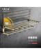 Italian Aisino Gold Towel Rack, Foldable All-Copper Bath Towel Rack, Bathroom No-Drill Installation