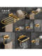 Italian Aisino Light Luxury Bathroom All-Copper Brushed Towel Rack Bathroom Accessory Set Bathroom Storage