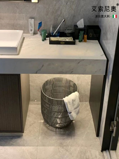 Italian Aisino Light Luxury Laundry Basket Bathroom Dirty Clothes Storage Basket Laundry Hamper Bathroom Storage Rack