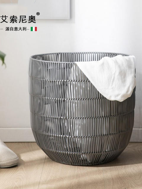 Italian Aisino Light Luxury Laundry Basket Bathroom Dirty Clothes Storage Basket Laundry Hamper Bathroom Storage Rack