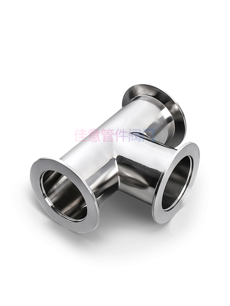 High 16 flange 4 buckle F3050NW tee pipe fitting stainless steel chuck 2540 diameter accessories vacuum K hoop-Taobao