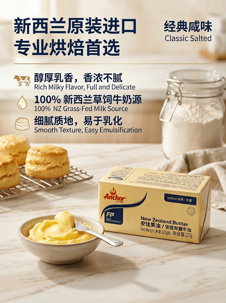 安享好物 安享B级黄油-安佳牧童 有盐黄油  