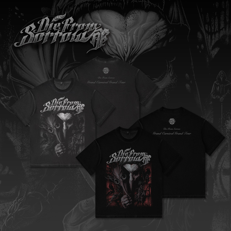 Die from Sorrow Depression Band 2025 Tour New Black Short-Sleeved T-Shirt