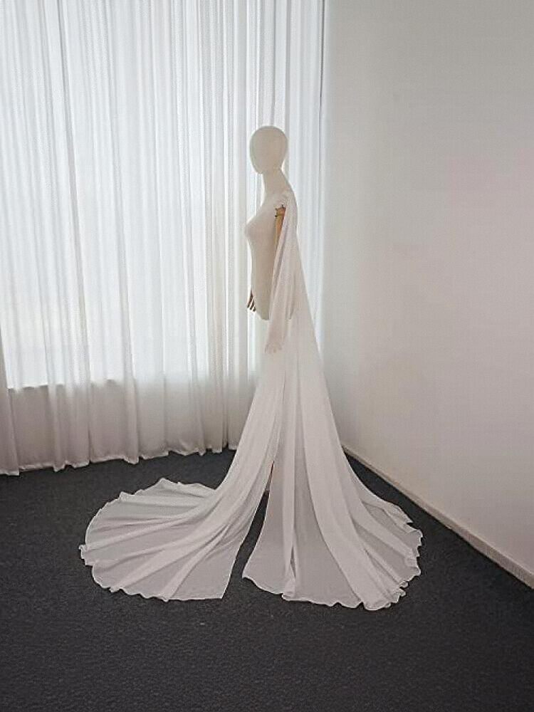 여성 드레스 스커트 액세서리 케이프 신부 웨딩 드레스 롱 테일 쉬폰 숄 무대 공연 의류 여행 사진 의류