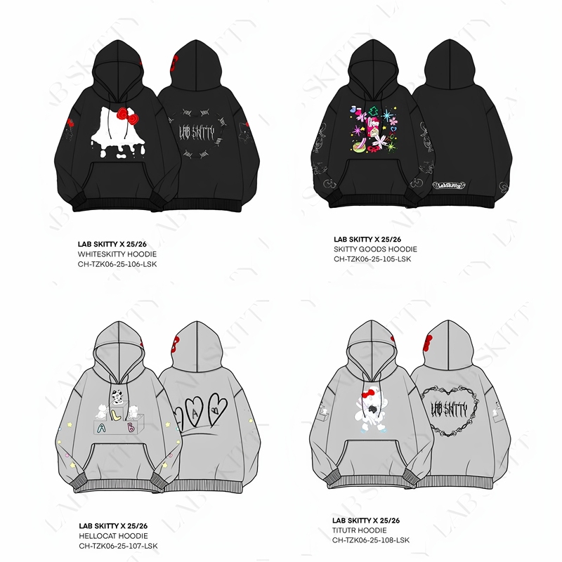 Lab Skitty 25/26 American Retro Printed Sweatshirt, Not Waterproof for Skiing