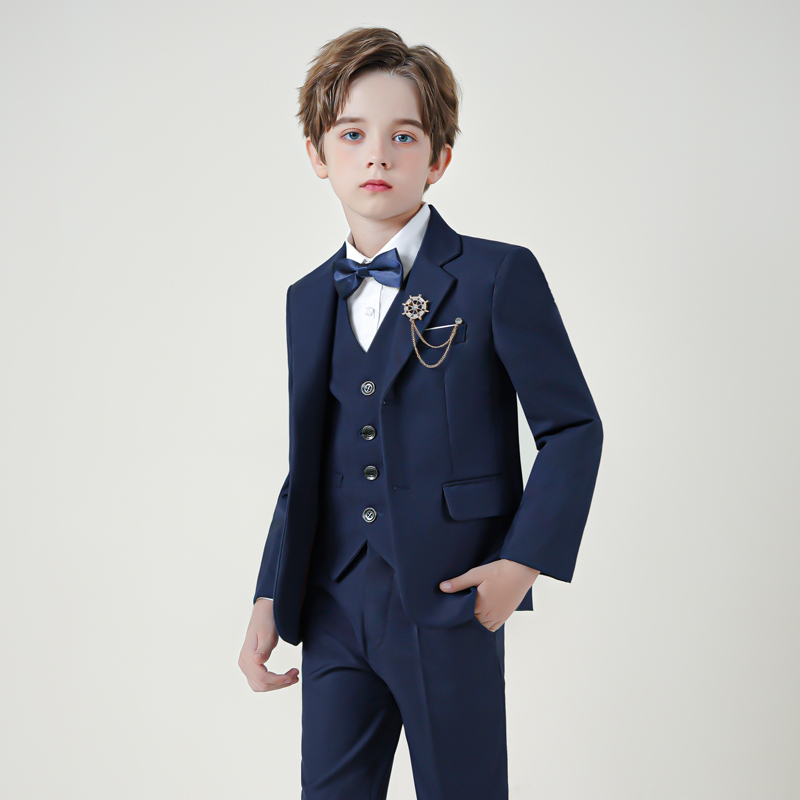 Children's Suit Set for Boys, Small Host Vest, Recitation, Piano, Catwalk Performance, Evening Party, Flower Boy Formal Wear, British Style