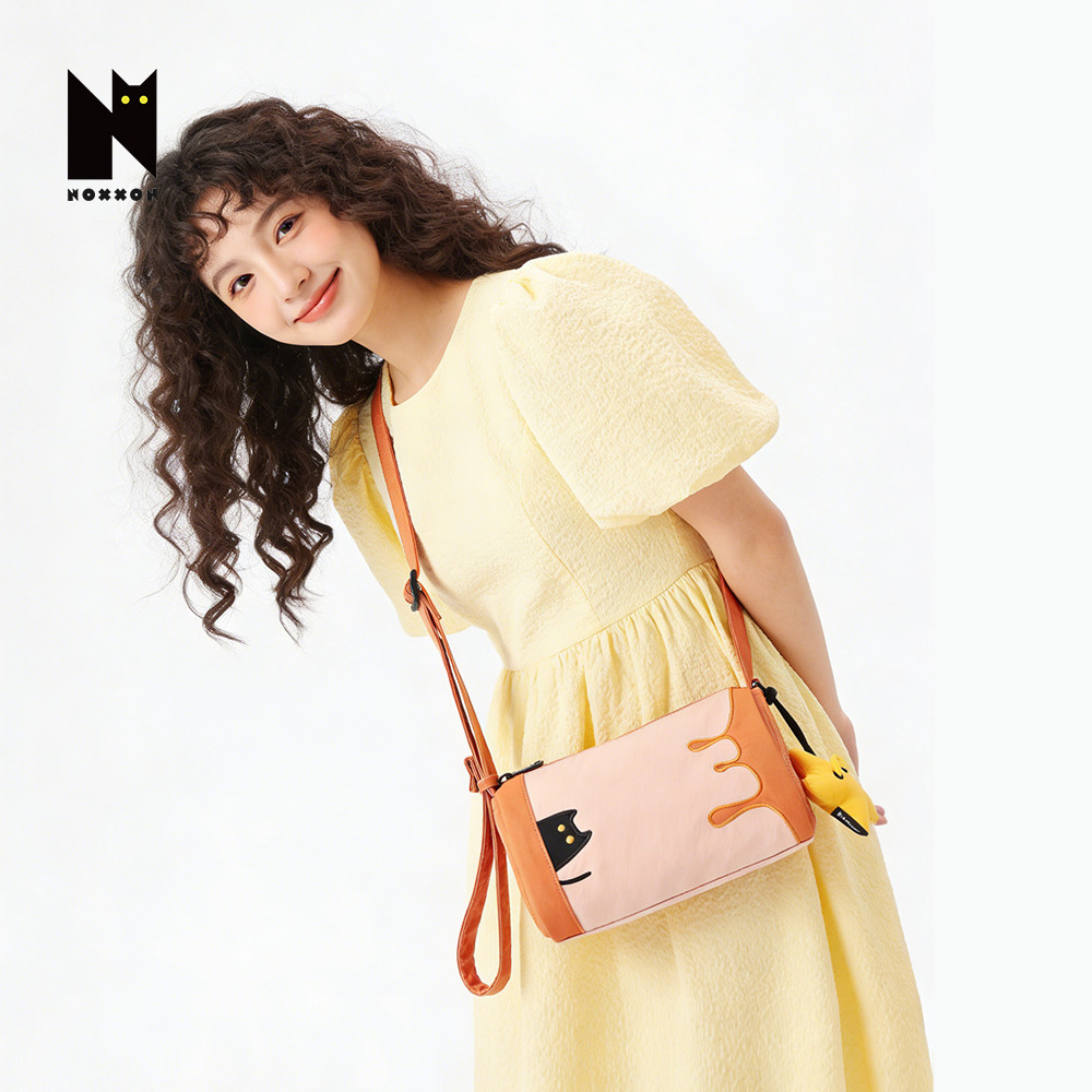 NOXXON Lightweight Casual Luxury Commuter Backpack for Women, Small Green Cylinder Shoulder Crossbody Bag - Thumbnail 3
