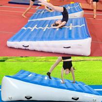 New inflatable slope mat inclined gymnastics mat taekwondo somersault auxiliary training equipment triangle take-off air cushion