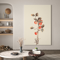 Everything goes well persimmon picture entrance decoration painting living room acrylic hanging painting pure hand-painted mural new Chinese texture oil painting