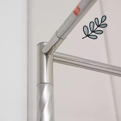 Stainless steel bracket upgraded metal three-way home palace triple door open floor mosquito net bed curtain rods Sub-thickened thicken-Taobao