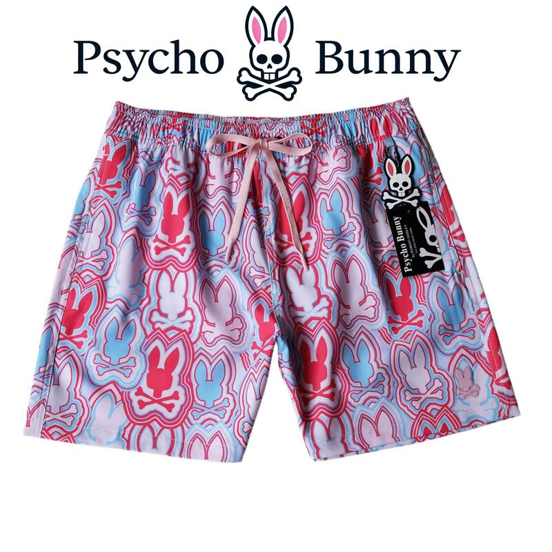 Skull Rabbit Psychobunny Men's Beach Shorts Surfing Casual Pants Summer Quick-Drying Pants Hot Spring Lined Swim Trunks Skull Rabbit Psychobunny Men's Beach Shorts Surfing Casual Pants Summer Quick-Drying Pants Hot Spring Lined Swim Trunks