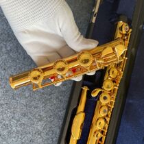 German 24K gold-plated flute 17-hole gold-plated professional flute instrument S6 performance examination instrument