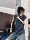 Бренд Tide 24ss, весна-лето, новый принт для серфинга, свободный круглый вырез, без рукавов, застиранный и поношенный жилет для мужчин и женщин, футболка tide mini 1