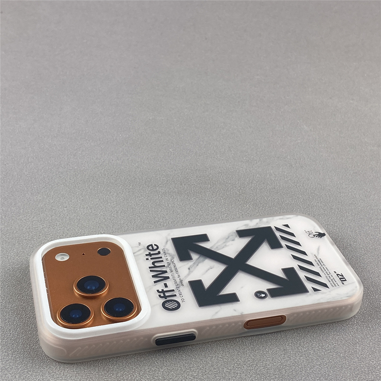 "OFF-WHITE" – Marble, 3D, Designer For Pro/Plus/Max/Air – 17, 16, 15, 14, 13 iPhone Case