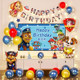 Paw Patrol Birthday Decoration Scene Setup for Boys, Girls, Children, and Babies Aged 3 and 4, Party Theme Balloons
