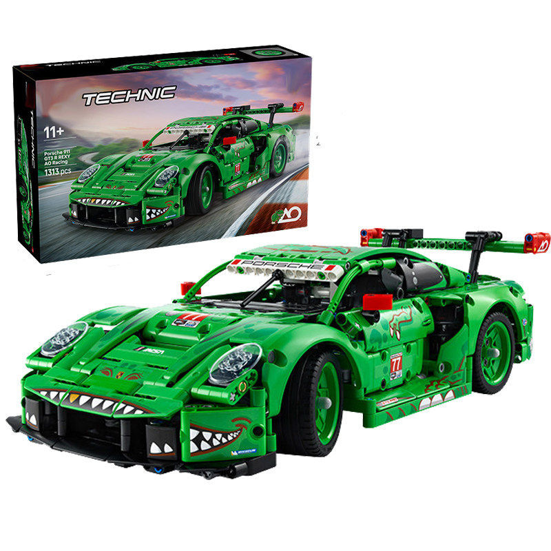 2026 New Building Block Sports Car Porsche 911 Gt3 Mechanical Linkage Racing Car Boy Assembly Model Toy Gift