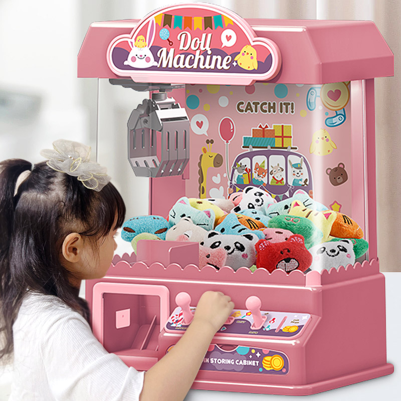 Grab doll machine toys for children and girls large large household clamp machine 2021 new red high - level
