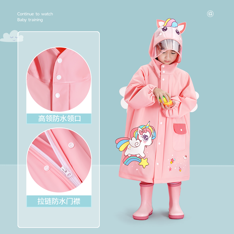 Raincoat, waterproof children's set for early age