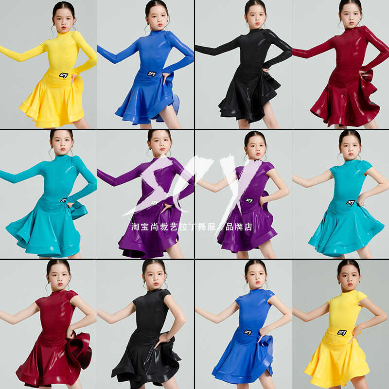 Shangcaiyi Children's Latin Dance Competition Costume for Girls 2026 New Model, Refreshing and High-Gloss Professional Competition Costume for Performances and Competitions Shangcaiyi Children's Latin Dance Competition Costume for Girls 2026 New Model, Refreshing and High-Gloss Professional Competition Costume for Performances and Competitions