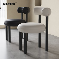 Italian Minimalist Mid-Century Style Dining Chair, Modern Designer Home Stool, Light Luxury Internet Celebrity Style, Casual Chubby Chair