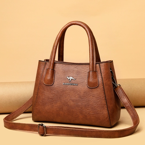 Универсальная вместительная и большая сумка на одно плечо для матери, сумка через плечо, из натуральной кожи