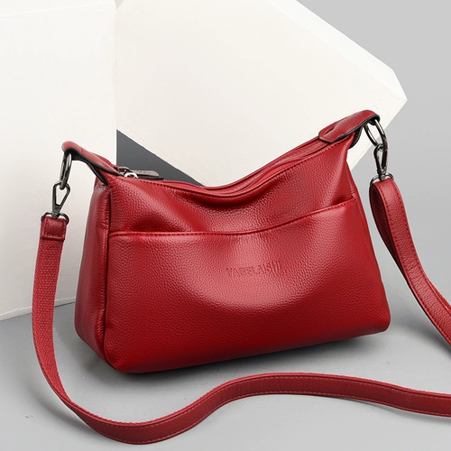 Вместительная и большая сумка на одно плечо, сумка через плечо для матери, из натуральной кожи