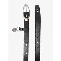 marine* old hardware moon belt crescent retro punk leather belt ins men and women spot