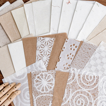 Creative handmade material paper salt retro hand account DIY decorative base collage background paper Non-sticky note paper